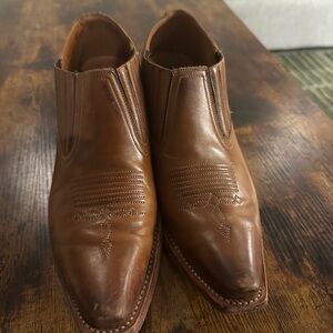 Lucchese Brown Ankle Boots with Leather Soles